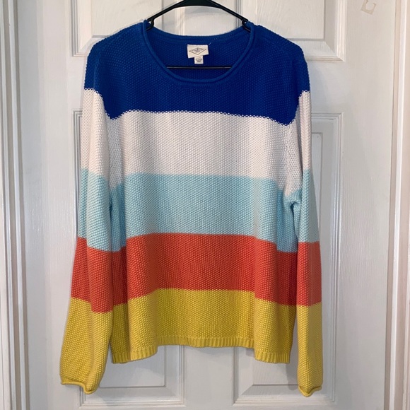 St. John's Bay Multicolor Striped Sweater - Picture 3 of 10